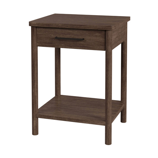 Butler Company Lennon 21 In. W Rectangular 1 Drawer Rounded Leg Nightstand, Brown 5756474