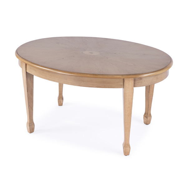 Butler Company Clayton Oval Wood Coffee Table, Beige 1234424