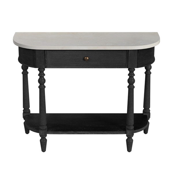 Butler Company Danielle Marble 40" One- Drawer Console Table, Black 5517432