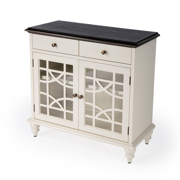 Butler Company Rene 2 Door 2 Drawer Cabinet, White 5632304