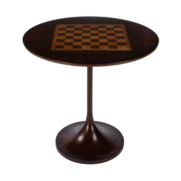 Butler Company Francis 30" Round Pedestal Game Table, Dark Brown 5717024