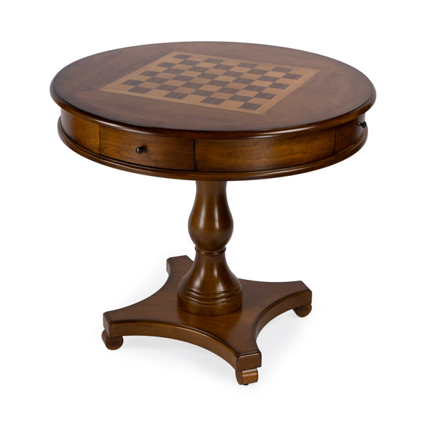 Butler Company Fredrik 34"D Round Game Table, Light Brown 5718101