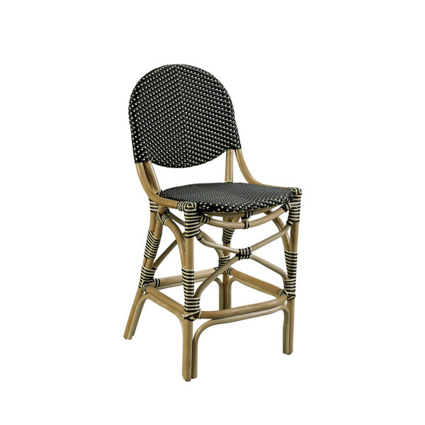 FBC16-BLB French Bistro Counter Stool - Black/Beige