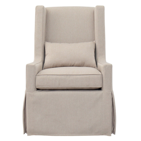 SND28S-C63 Slipcover Sandspur Beach Swivel Lounge Chair - Brushed Linen
