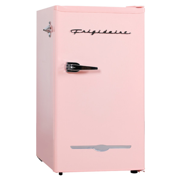 Petra 3.2Cuft Retro Bar Fridge With Side Bottle Opener (Pink) CUREFR376CPINK