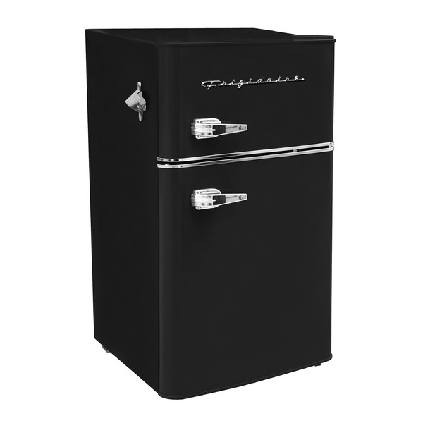 Petra 3.2Cu 2-Door Retro Mini Fridge (Black) CUREFR840BK