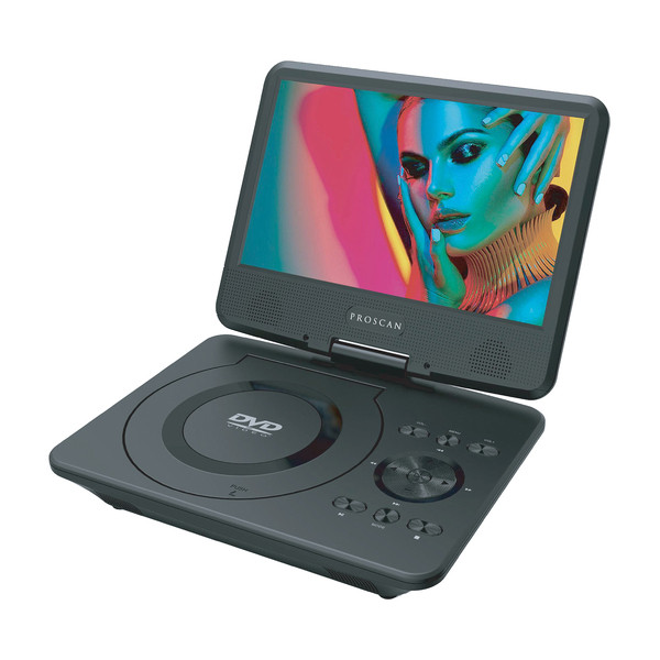 Petra 9-In. Premium Portable Dvd Player With Swivel Screen, 5-Hour Battery, Headphones, Remote, And Car Bag, Black, Pdvd9019 CURPDVD9019