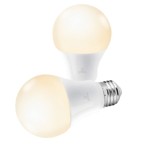 Petra A19-Shape E26-Base Wi-Fi(R) Smart Dimmable Soft-White 60-Watt-Equivalent Frosted Led Light Bulbs, 2 Pack GLOB34209