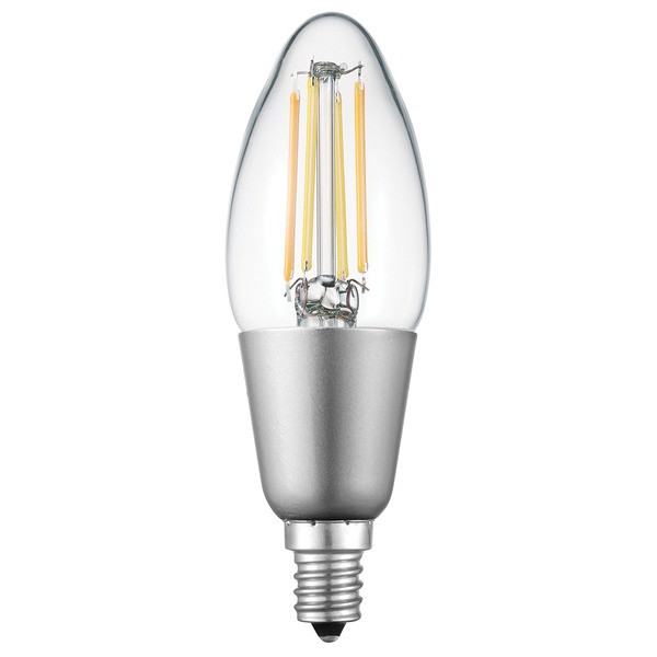 Petra B11-Shape E12-Base Wi-Fi(R) Smart Tunable-White Edison-Style 40-Watt-Replacement Candelabra Led Bulb GLOB34918