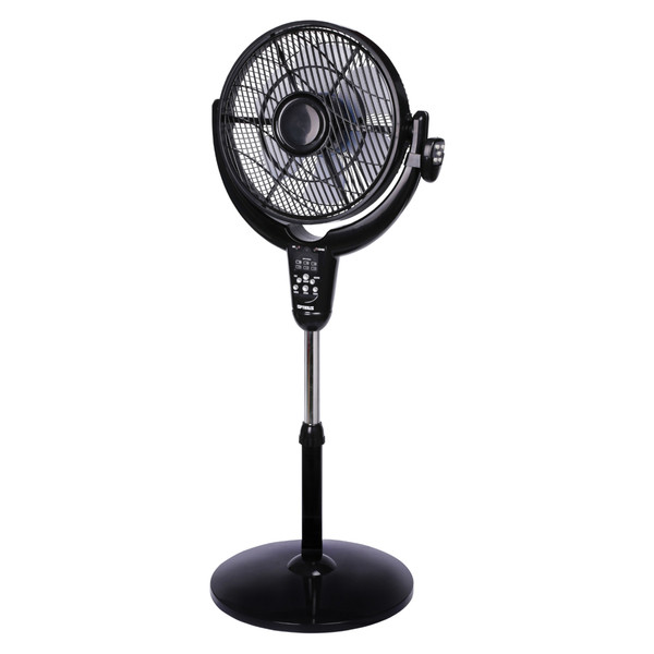 Petra F-7508 3-Speed 70-Watt 14-In. Portable Louver-Rotating Oscillating Pedestal Air Circulator With Remote And Led Display OPSF7508