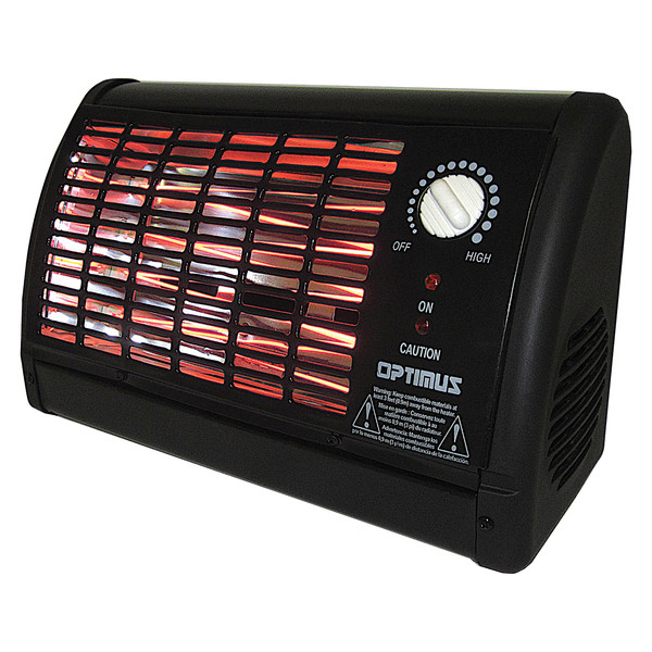 Petra H-2210 1,320-Watt Portable Fan-Forced Radiant Heater With Thermostat (Black) OPSH2218BK