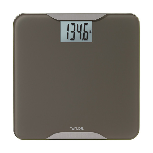 Petra Digital Glass Bath Scale, Taupe With Stainless Steel Accents, 400-Lb. Capacity TAP5297042
