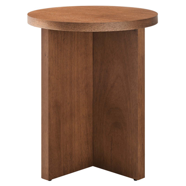 Modway Silas Round Wood Side Table - Walnut EEI-6579-WAL