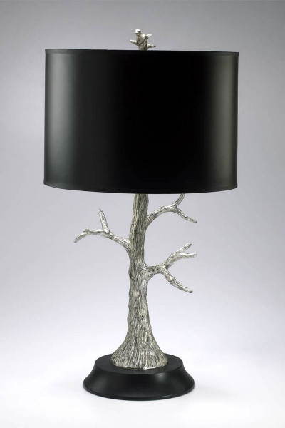 Cyan Silver Tree Lamp With Cfl 002097-1