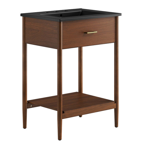 Modway Zaire 24" Bathroom Vanity - Walnut Black EEI-6661-WAL-BLK