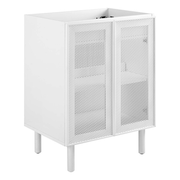 Modway Calla 24" Perforated Metal Bathroom Vanity Cabinet (Sink Basin Not Included) - White EEI-6621-WHI