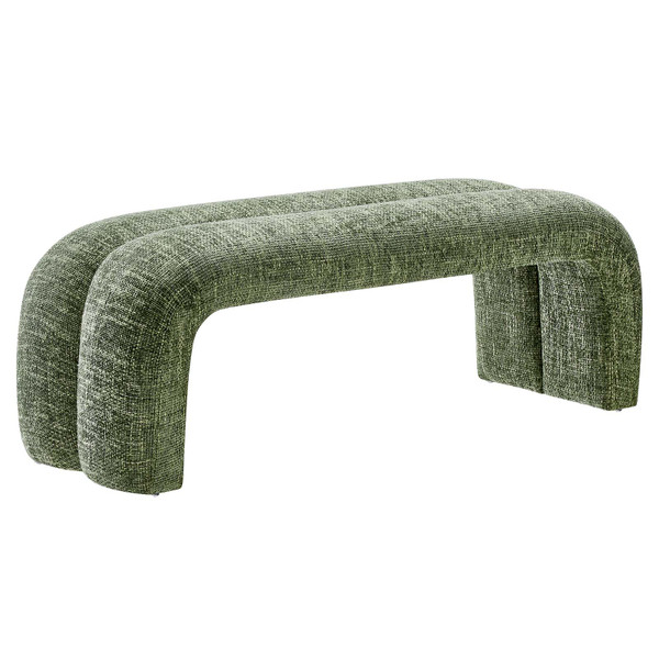Modway Dax 50.5" Chenille Upholstered Accent Bench - Basil EEI-6769-BAS