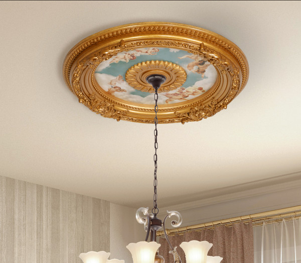 AFD Home 24In Cherub Sky Ceiling Medallion 12023904