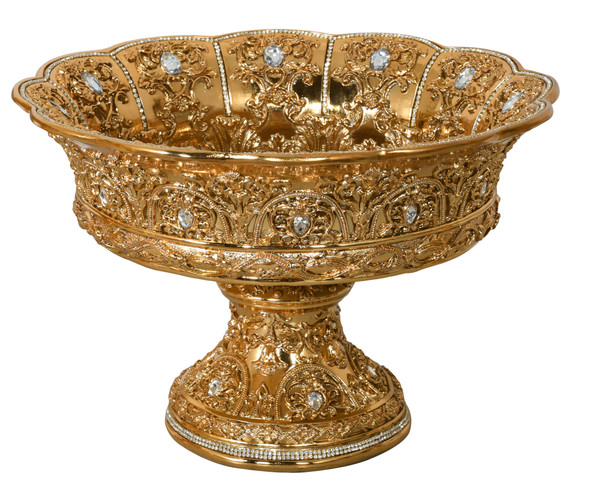 AFD Home Grand Golden Oppulent Pedestal Bowl 12024010