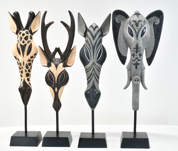 AFD Home African Animals Mask On Stand 12024931