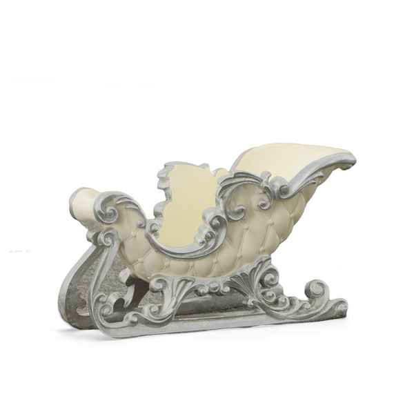 AFD Home 14.5In White And Silver Sleigh 12023983