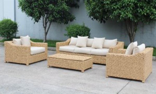AFD Home Tan And White Outdoor Sofa Set Of 4 12022966