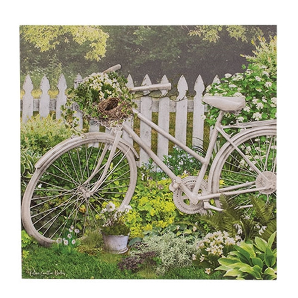 CWI Gifts Vintage Garden Bicycle Canvas Print G20564