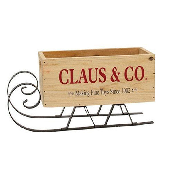 CWI Gifts Clause & Co. Wood Sleigh G22NK033