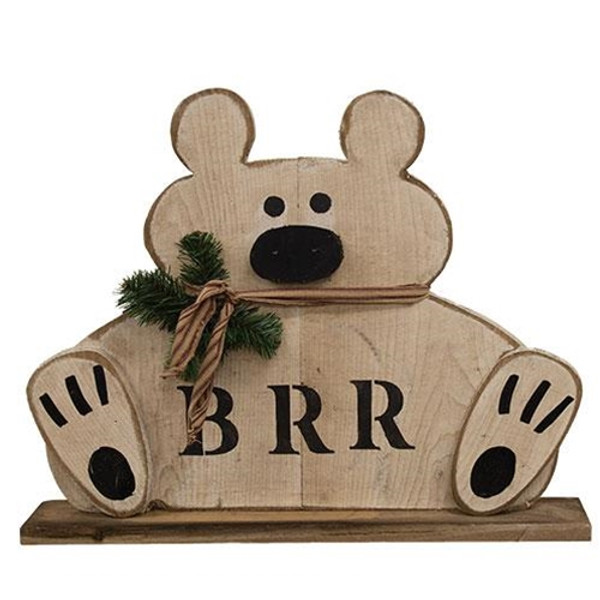 CWI Gifts Chubby "Brr" Polar Bear On Base G23418