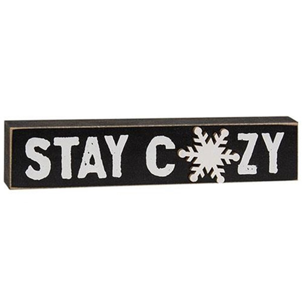 CWI Gifts Stay Cozy Snowflake Block G37324