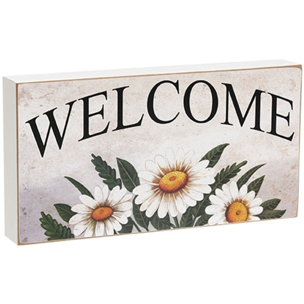 CWI Gifts Distressed "Daisy" Welcome Box Sign G37601