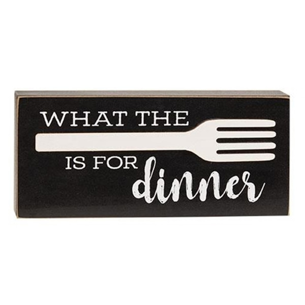 CWI Gifts What The Fork Is For Dinner Box Sign G37669