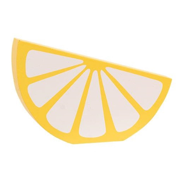 CWI Gifts Chunky Wooden Lemon Slice Sitter G37702