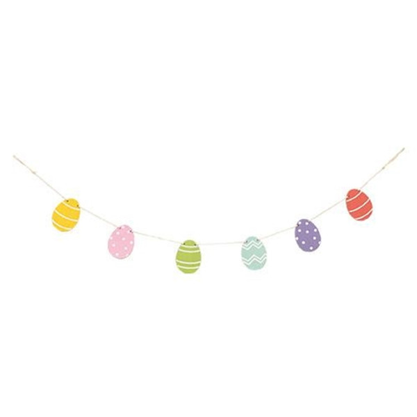 CWI Gifts Wooden Easter Egg Mini Garland G37729