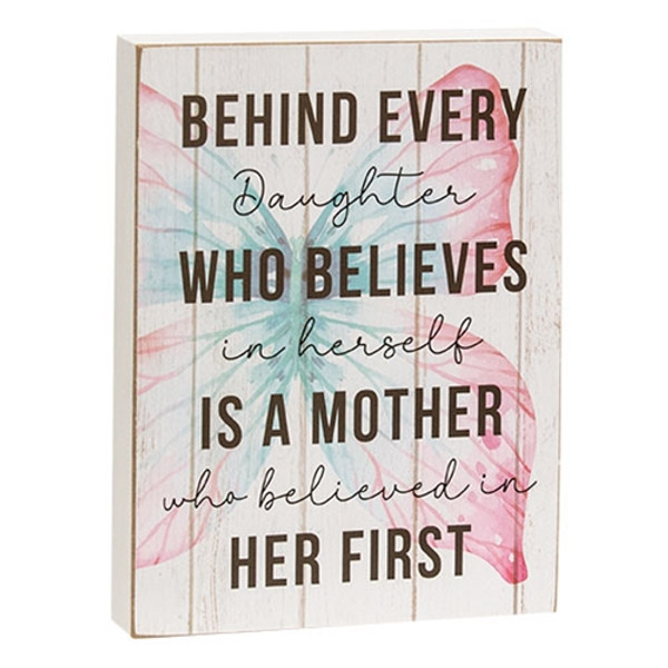 CWI Gifts Behind Every Daughter Butterfly Box Sign G37842