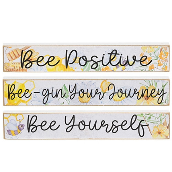 CWI Gifts Watercolor Bee Floral Mini Stick 3 Assorted (Pack Of 3) G37845