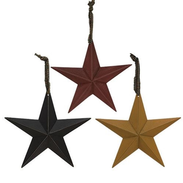 CWI Gifts Hanging Star Ornament 8" 3 Assorted (Pack Of 3) G46502