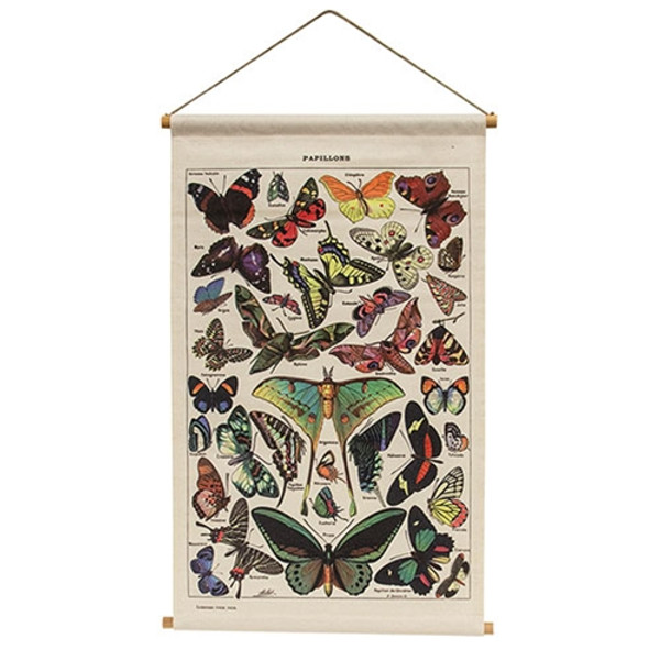 CWI Gifts Butterfly Linen Wall Hanging G65341