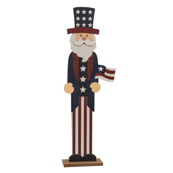 CWI Gifts Patriotic Uncle Sam Wooden Stand G91161
