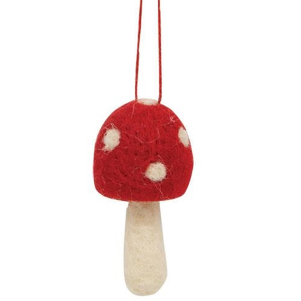 CWI Gifts Felted Mushroom Ornament GADC5170