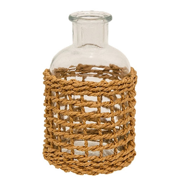 CWI Gifts Glass Bottle In Seagrass Woven Sleeve GAQ41320