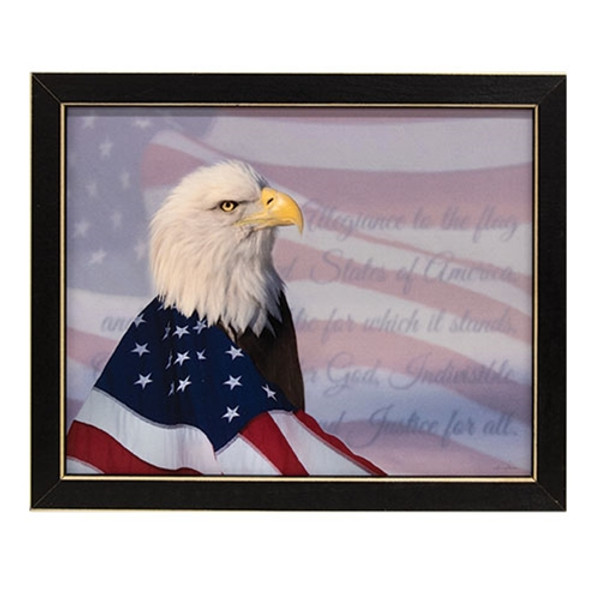 CWI Gifts Patriotic Bald Eagle Framed Print 10X8 GCLD3109810