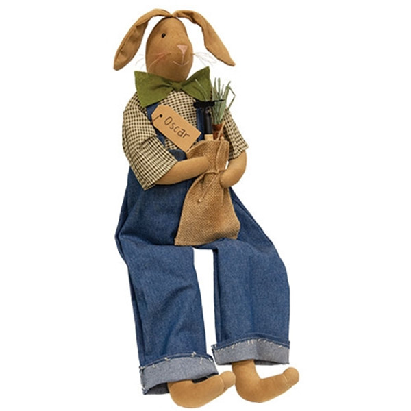 CWI Gifts Farmer Oscar Bunny Doll GCS38904