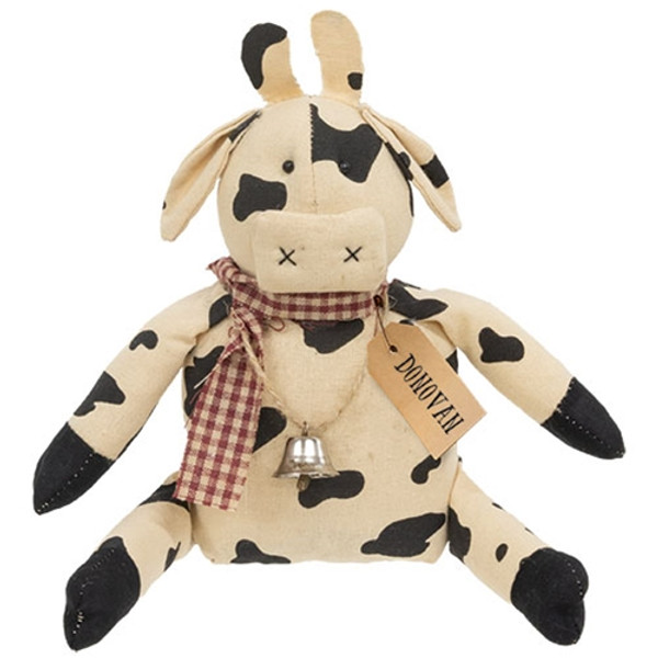 CWI Gifts Donovan Cow With Bell Doll GCS38928