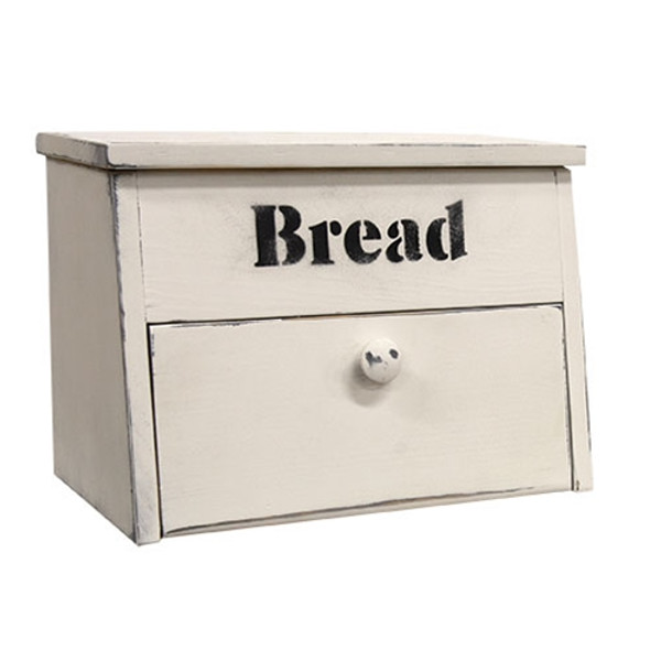 CWI Gifts Wooden 2 Compartment Bread Box GDW04