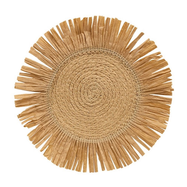 CWI Gifts Natural Jute & Dried Grass Candle Mat Small GHAC2404
