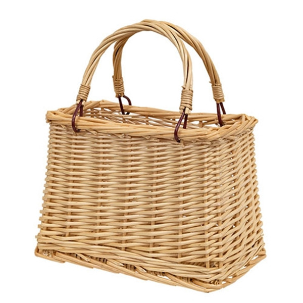 CWI Gifts Natural Willow Tapered Basket With Handles GHAC2413