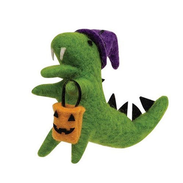 CWI Gifts Felted Dinosaur Halloween Party Ornament GQHT5060