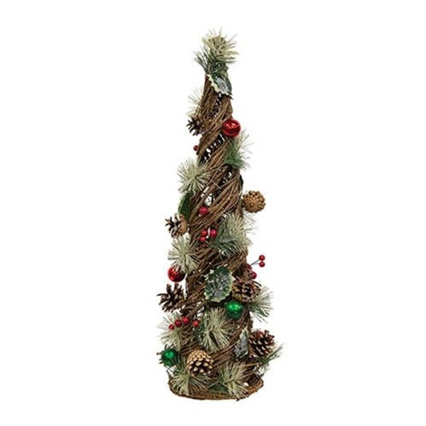 CWI Gifts Christmas Woodland Pine Cone Tree Large GSHN5116