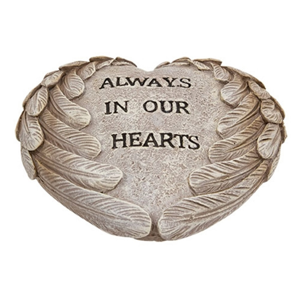 CWI Gifts Resin "Always In Our Hearts" Winged Heart Memorial GT24133
